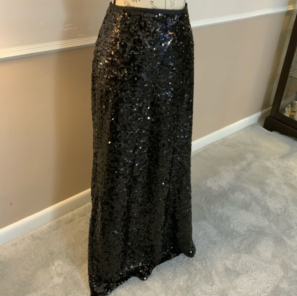 Calvin Klein Sequin Maxi Skirt Size 10 -Like NEW - Picture 14 of 14